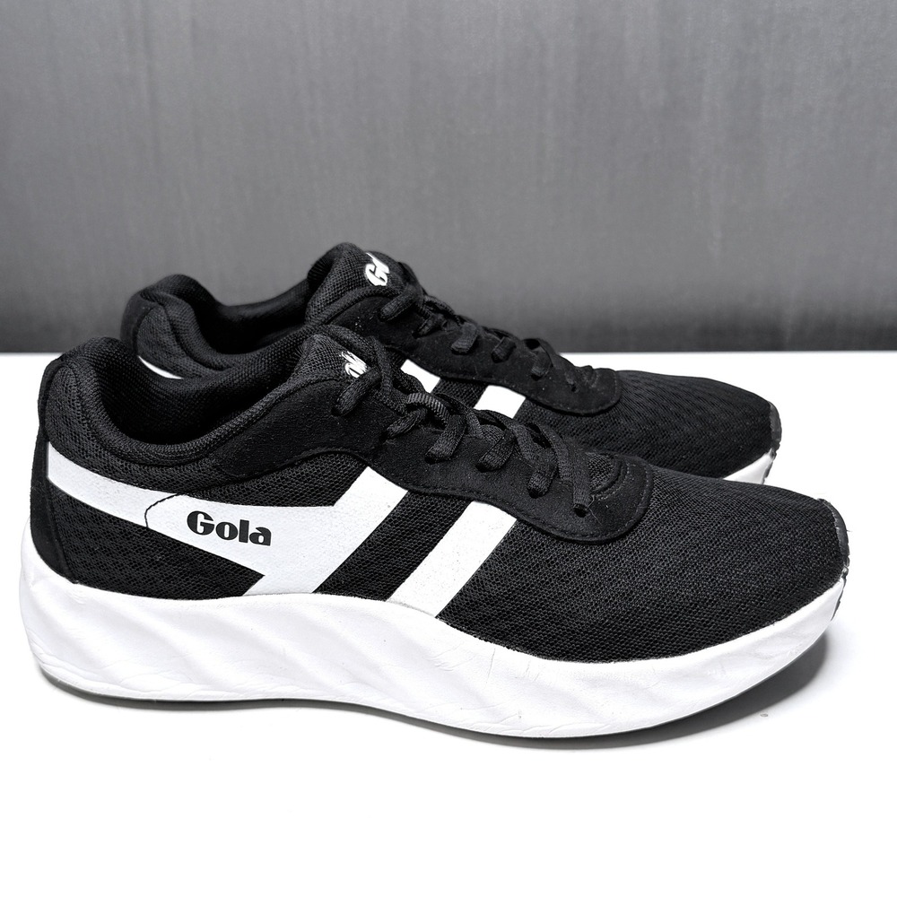 Gola Draken Sneakers Women 8 Black Mesh Lace Up Breathable Athletic Sporty Shoes